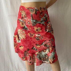 Tiered Floral Midi Skirt (M/L)